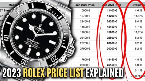 rolex paris price list|all Rolex models and prices.